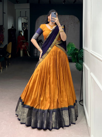 Dola Chex Lehenga with Zari Weaving Work & Georgette Dupatta