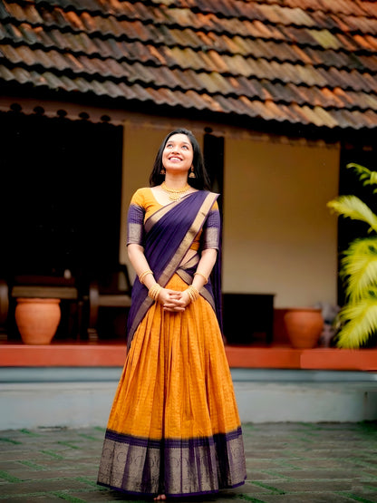 Dola Chex Lehenga with Zari Weaving Work & Georgette Dupatta