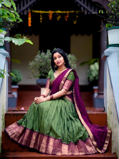 Dola Chex Lehenga with Zari Weaving Work & Georgette Dupatta
