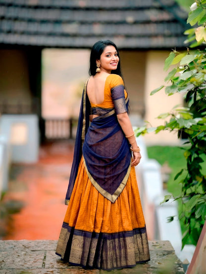 Dola Chex Lehenga with Zari Weaving Work & Georgette Dupatta