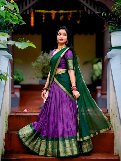 Dola Chex Lehenga with Zari Weaving Work & Georgette Dupatta