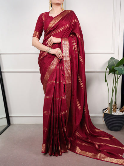 Dola Silk Saree with Intricate Zari Weaving Work