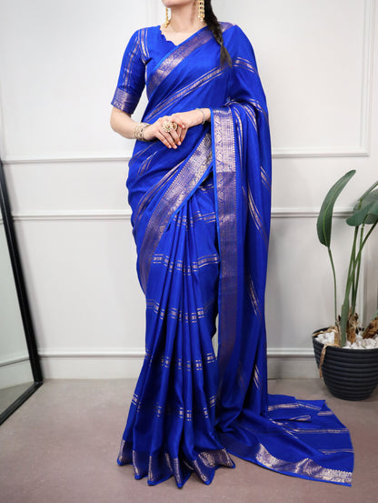 Dola Silk Saree with Intricate Zari Weaving Work