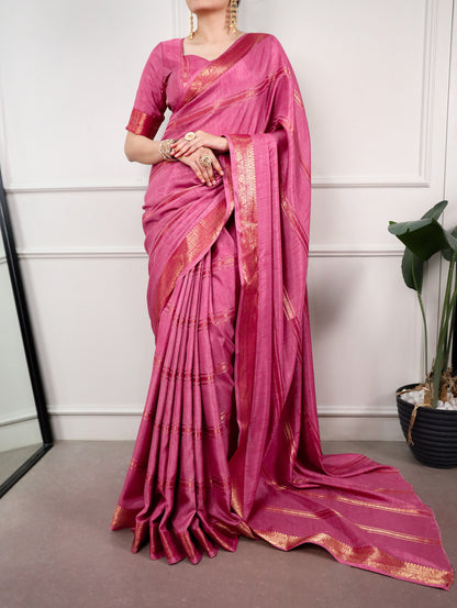 Dola Silk Saree with Intricate Zari Weaving Work