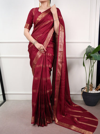 Dola Silk Saree with Intricate Zari Weaving Work