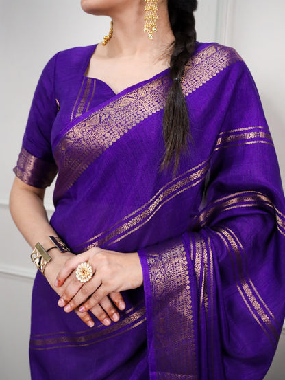 Dola Silk Saree with Intricate Zari Weaving Work