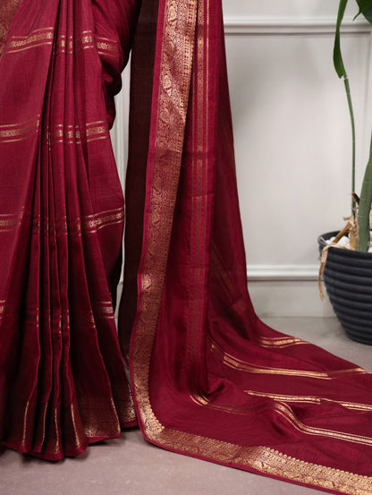Dola Silk Saree with Intricate Zari Weaving Work